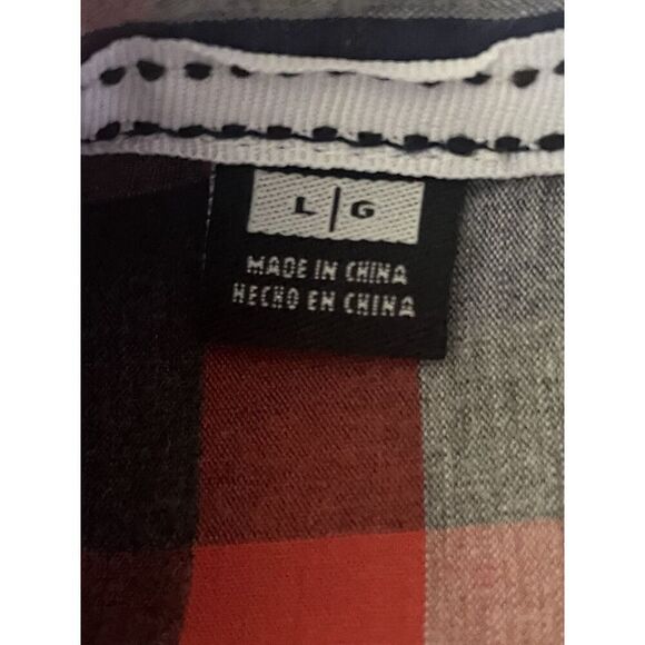 Buffalo Jeans Men’s Shirt L Cotton Red Plaid Long Sleeve Button Up Excellent Con - Picture 9 of 10